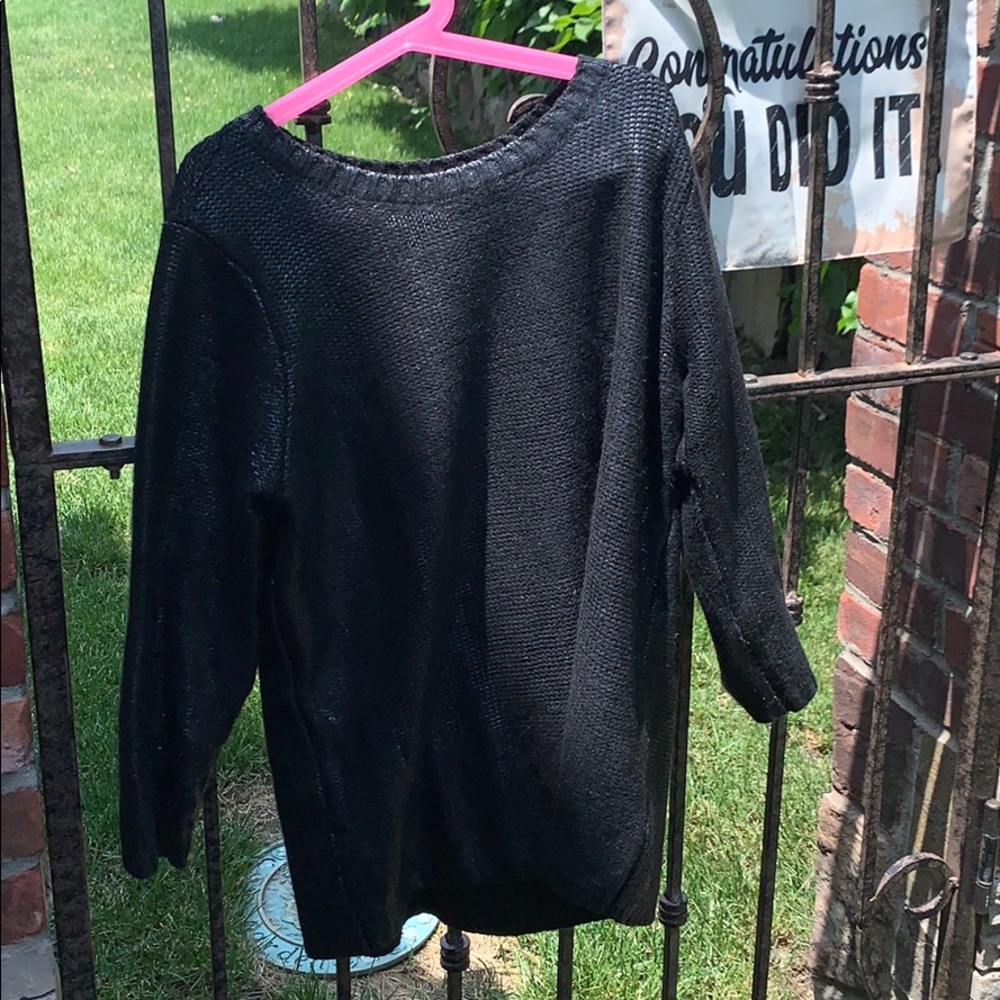 Black metallic sweater